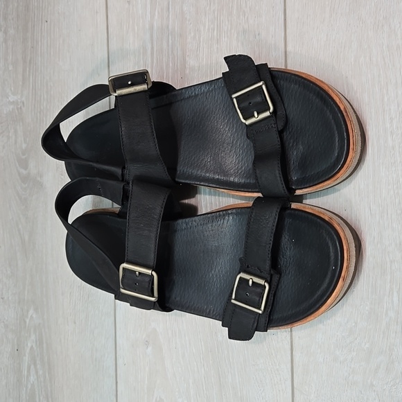 Merrell Women Juno Mid Zip Black Platform Sandals shoes sz 9 - Picture 4 of 12